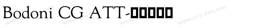 Bodoni CG ATT字体转换